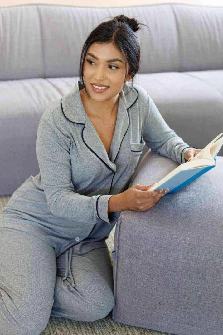 Juliette Ribbed Long Sleeve Pajama Set - Image 7