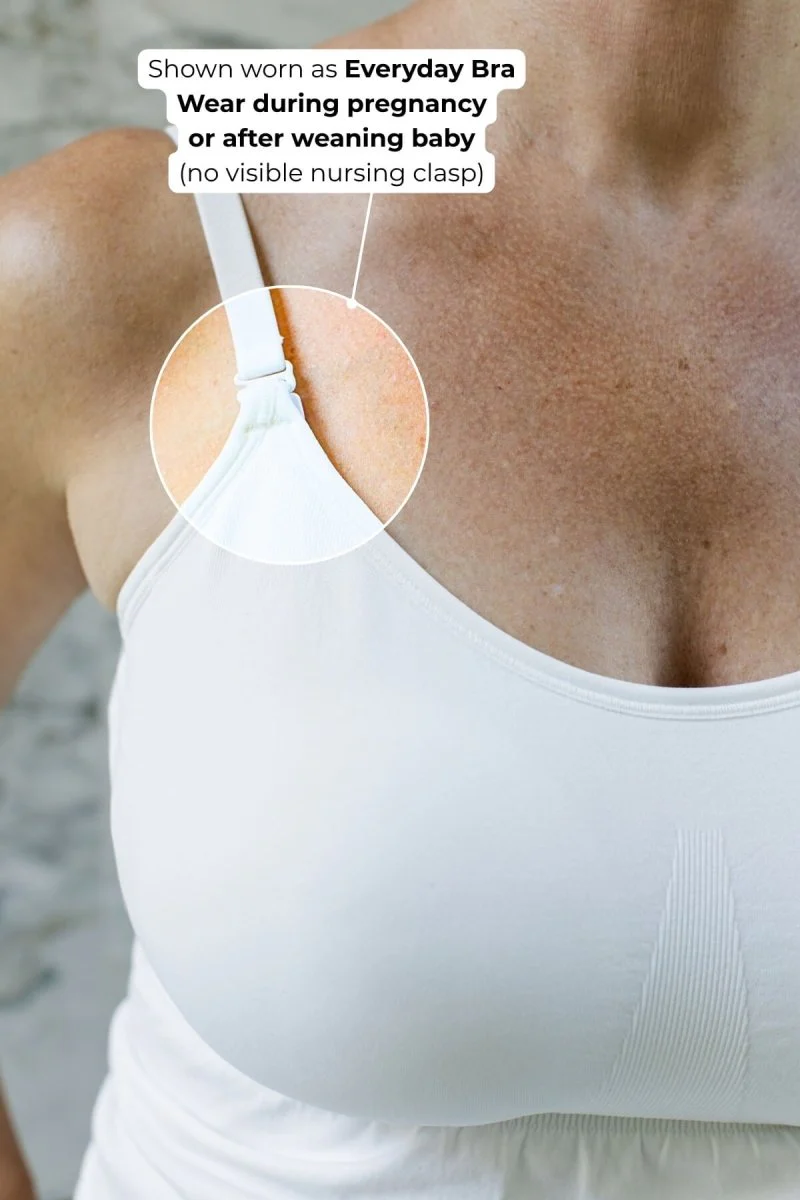 Stages Maternity, Nursing & Wearable Pump Tank Top | Pearl - Image 5